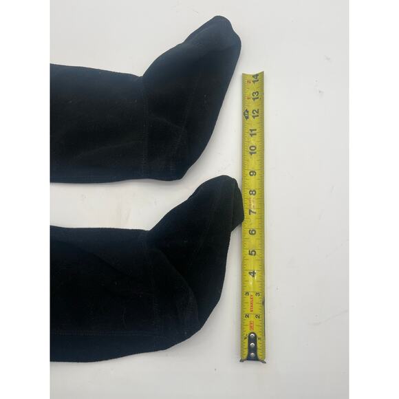 Hunter boot liners Black fleece w/ leopard cuff Designed to fit tall boot Sz M L - Picture 5 of 6